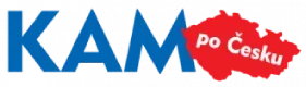 Logo KAM po Česku s obrysem mapy České republiky